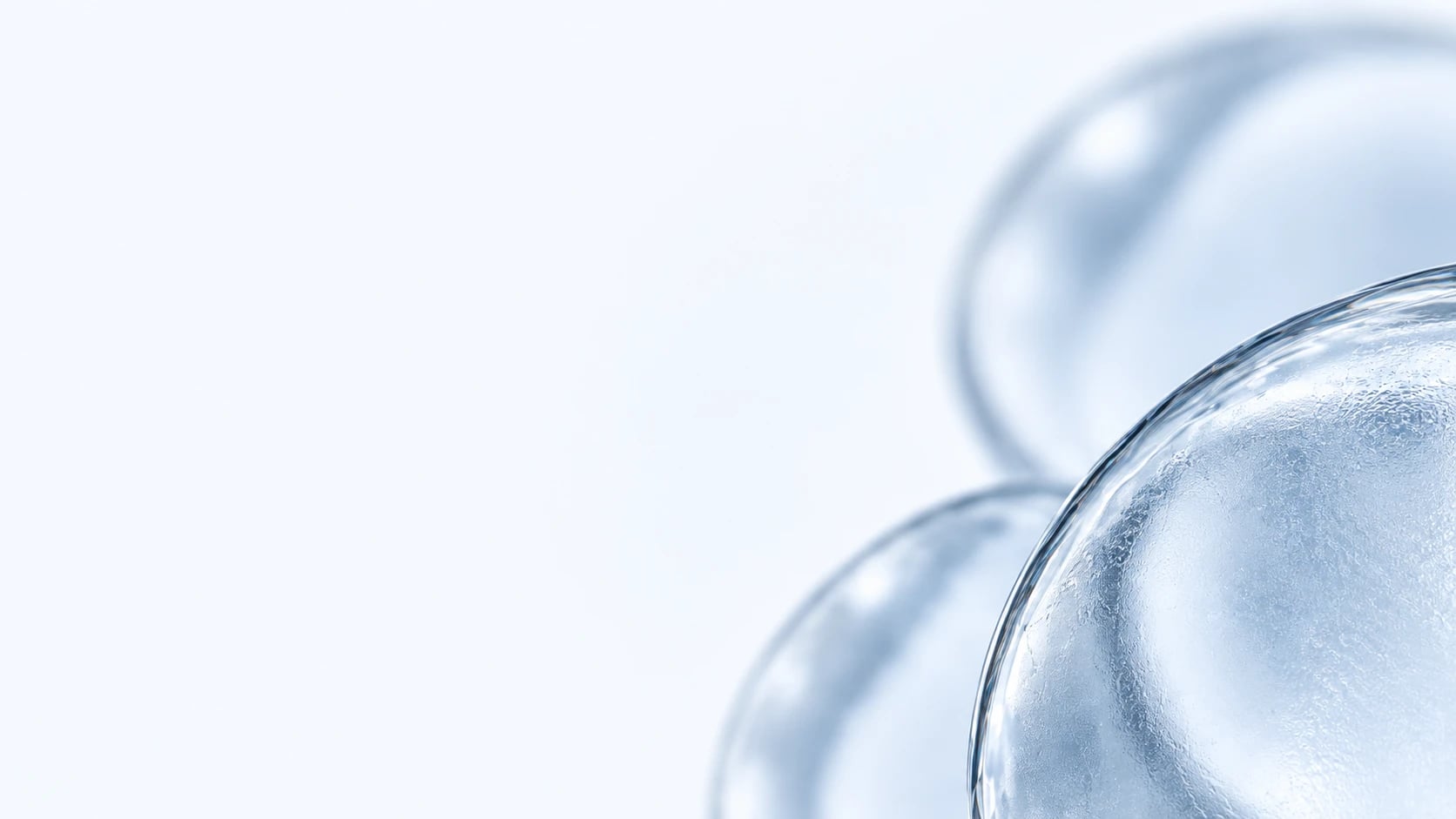 Conceptual islet-cell forms with translucent membranes and silver-blue edges, illustrating the focus of diabetes research